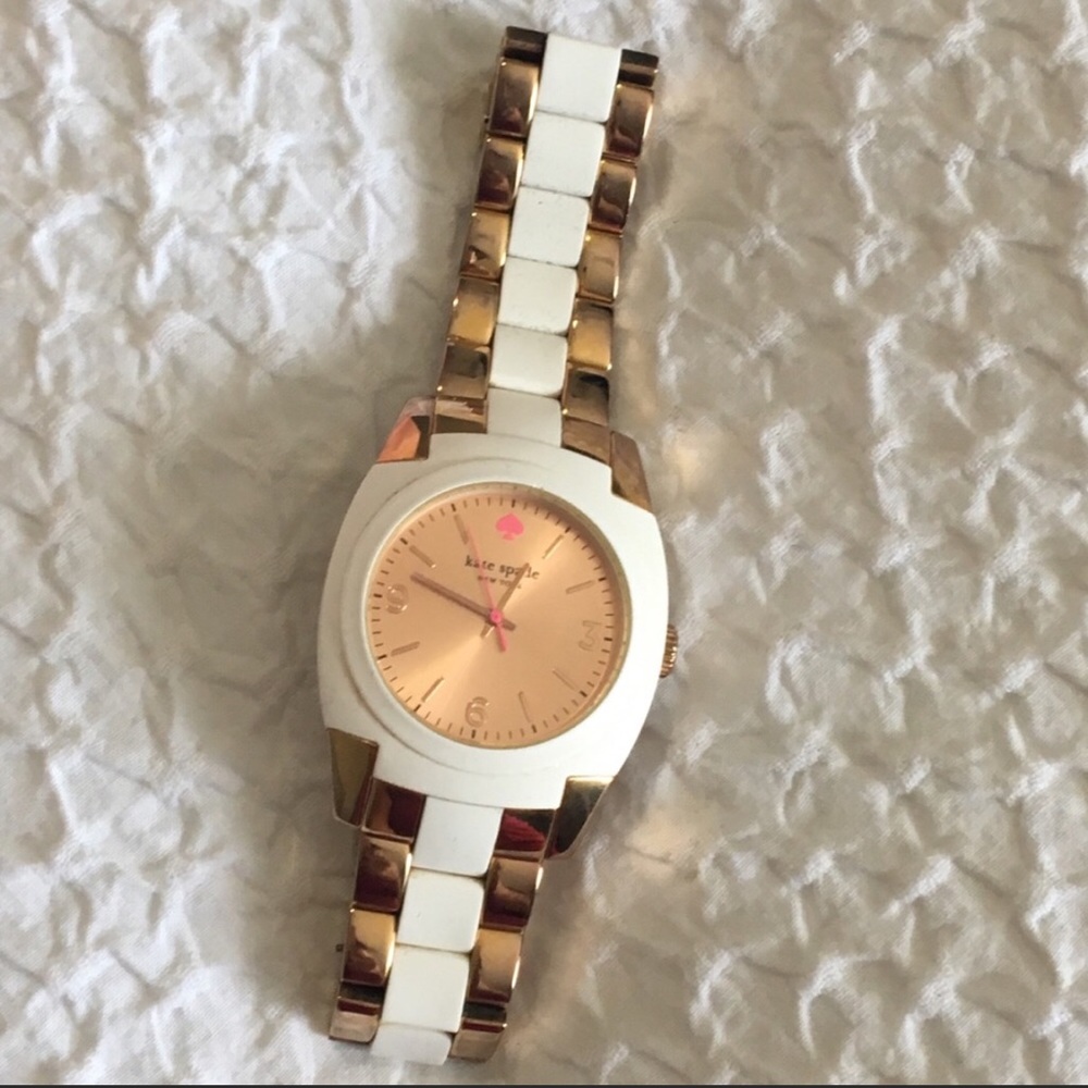 Kate Spade Rose Gold and white watch